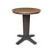 International Concepts 30 in. Solid Wood Round Top Pedestal Dining Table w/2 Counter Height Stools in Hickory/Washed Coal K45-30RT-23B-S6172-2 - alternate 4